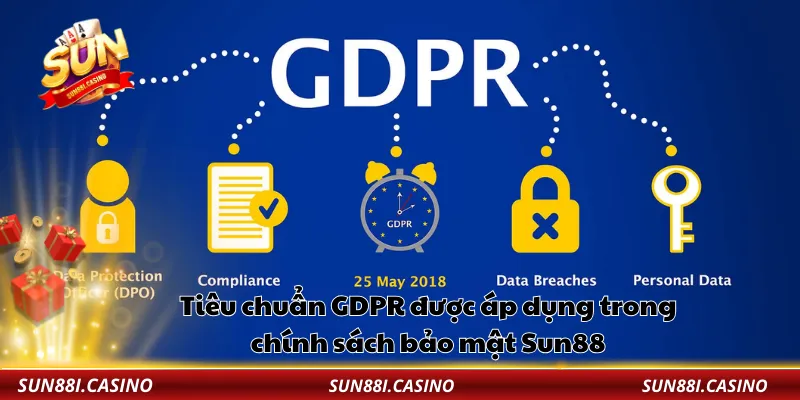 Tiêu chuẩn GDPR được áp dụng trong chính sách bảo mật Sun88